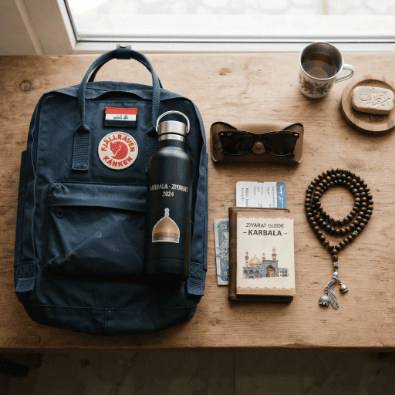 Essential travel accessories for the Best Travel Outfit for Karbala Ziyarat