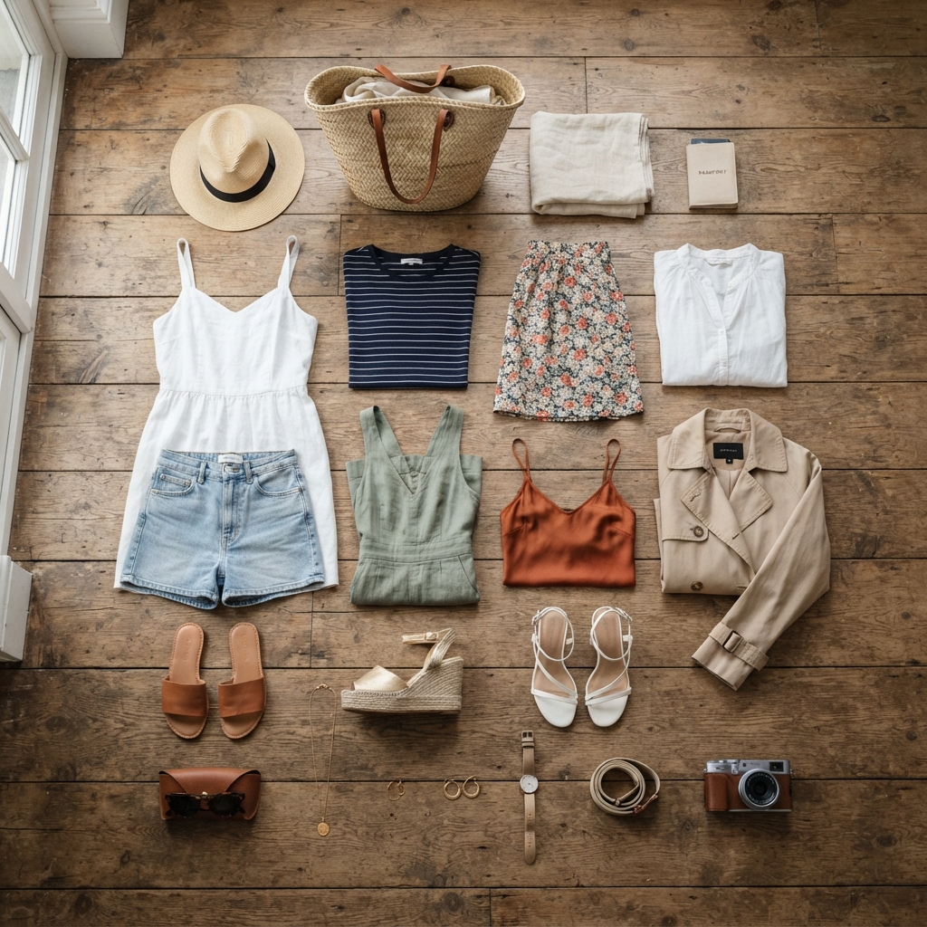 Summer capsule wardrobe for Travel Outfits Europe

