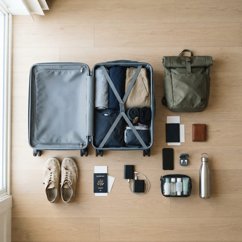 Lightweight travel packing to avoid extra baggage costs