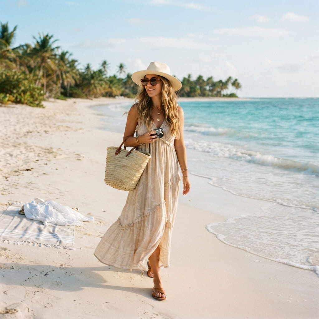 : Beach travel aesthetic