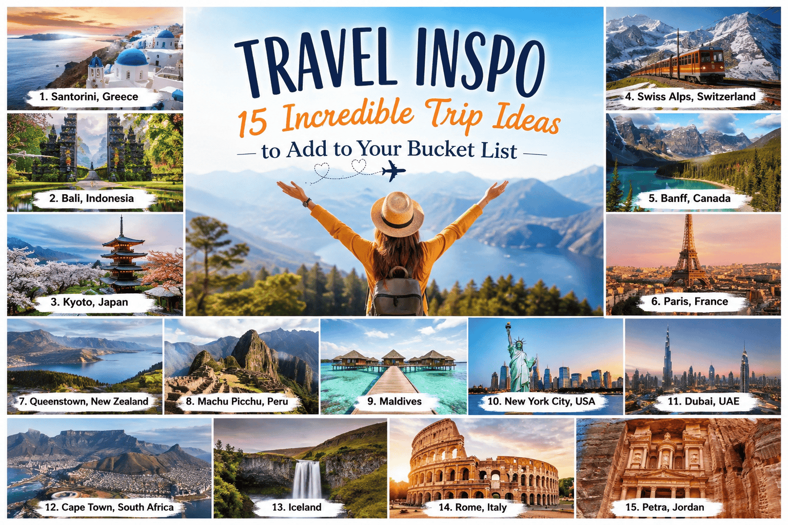 Travel Inspo: 15 Incredible Trip Ideas to Add to Your Bucket List